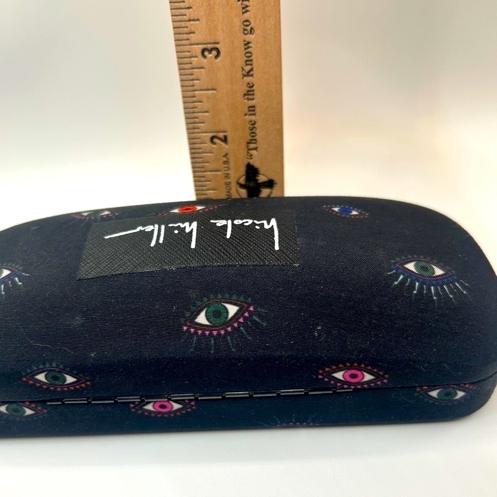 Nicole Miller Black Eye Patterned Sunglasses Case - Picture 7 of 12